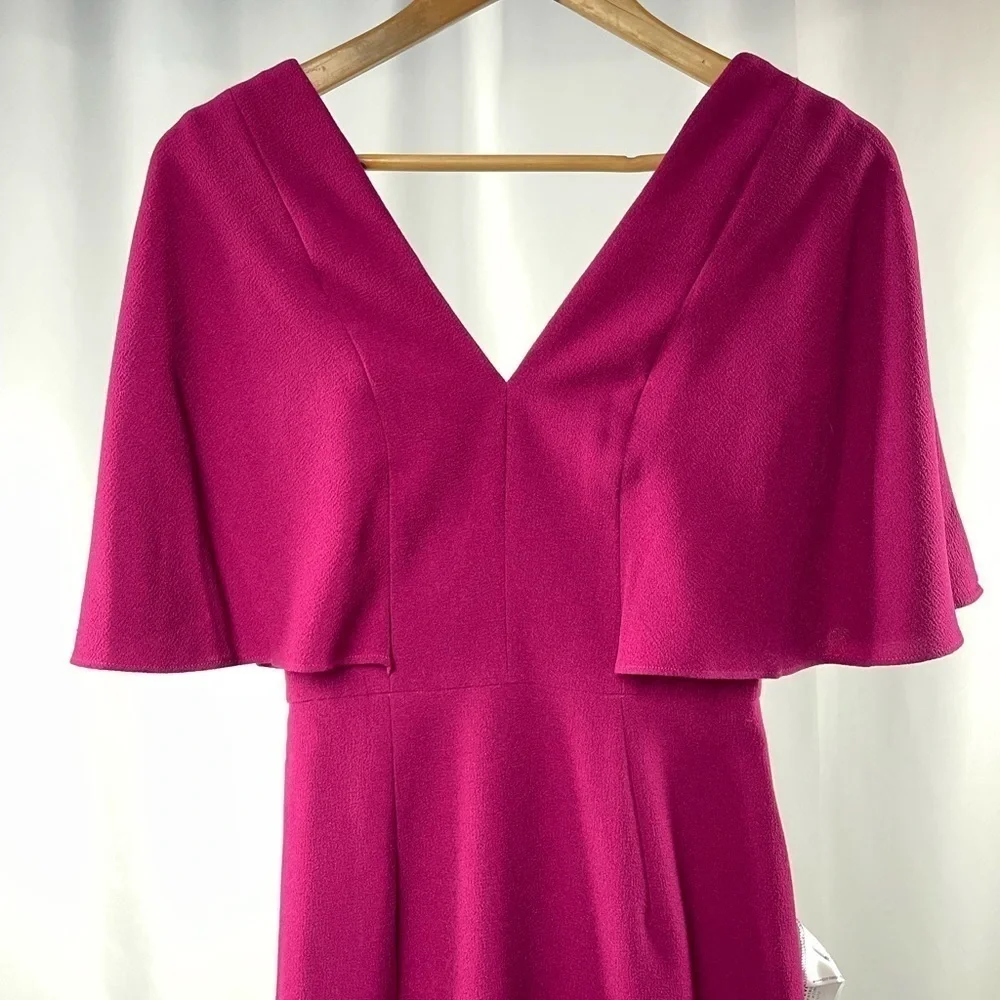 NWT Dress The Population Louisa Butterfly Sleeve Cocktail Dress in‎ Dark Magenta